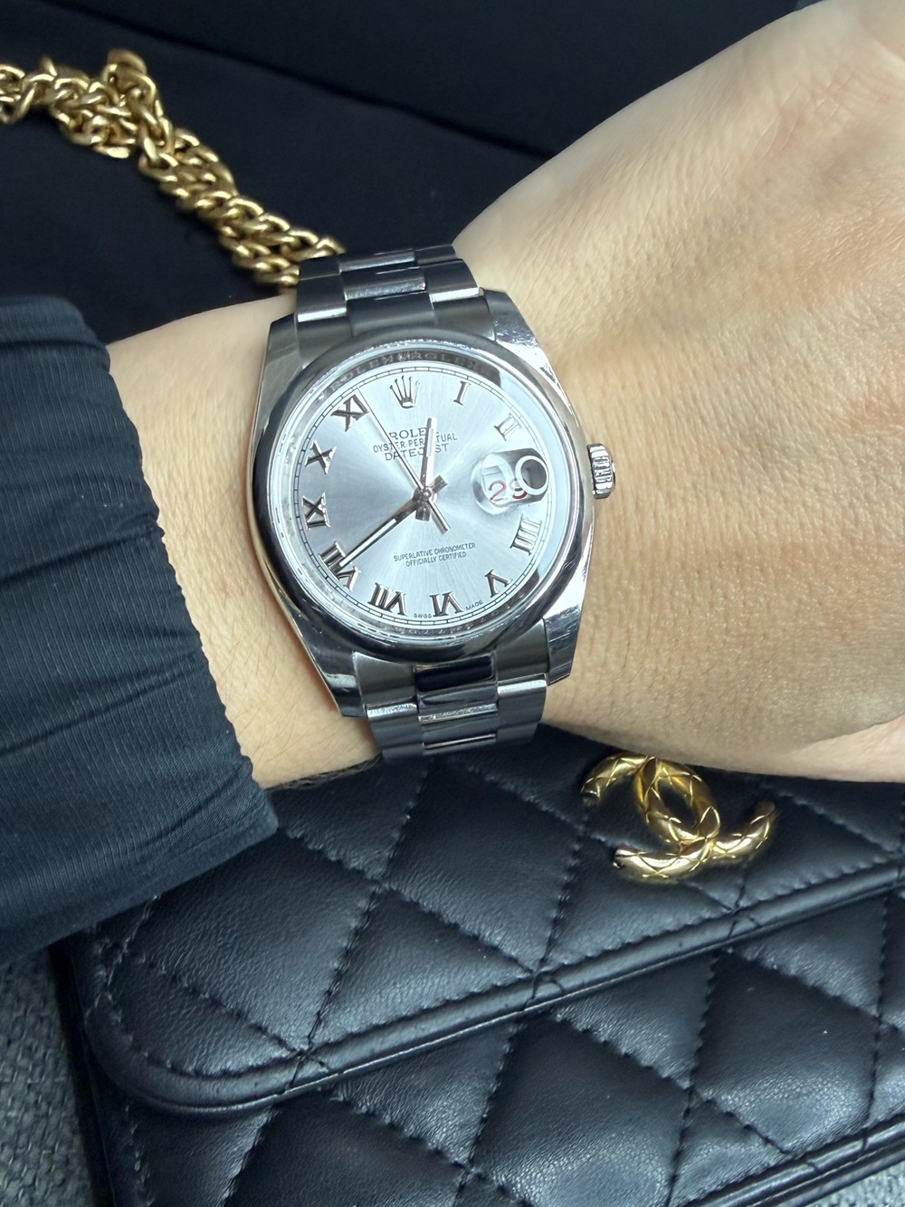 ROLEX datejust 36 oyster steel perpetual watch